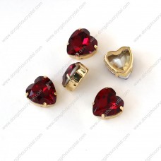 siam crystal fancy stone 10*11mm with setting 